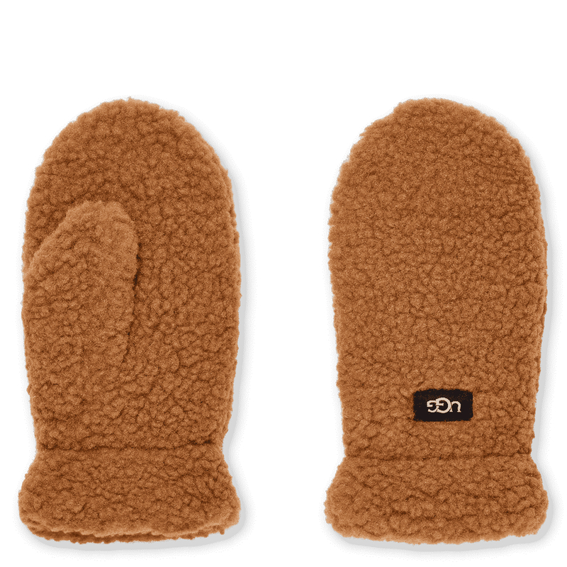 Ugg Children's Gloves Uggfluff Mitten Chestnut