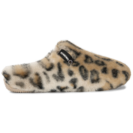 Verbenas Kapcie Damskie Ocieplane Leopard