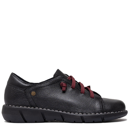 Maciejka Półbuty Damskie Skórzane Czarne