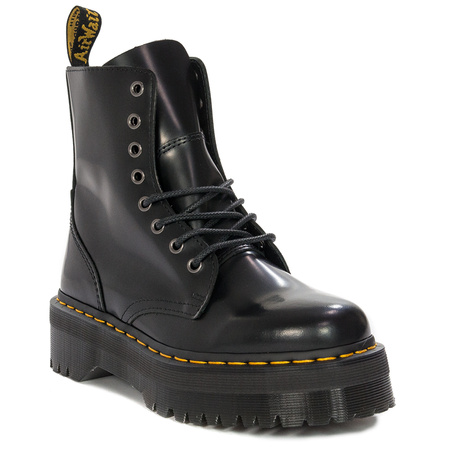 Dr. Martens Botki glany damskie skórzane Jadon Black czarne