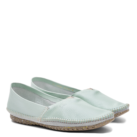 Maciejka Comfortable Leather Slip-on Shoes Flexible Sole Green 1930W-32/00-0