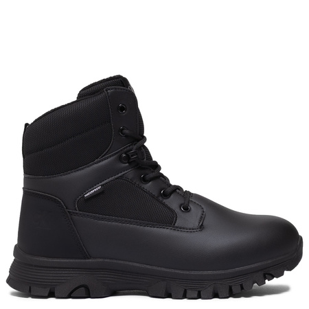 Calvin Klein Jeans Waterproof Lace-Up Boots Side-Zip Black V3X5-83190-BLACK