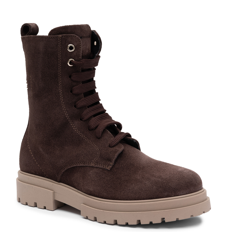 Tommy Hilfiger Women Suede Lace-Up Platform Ankle Boots Brown T4A5-35172-D-BR