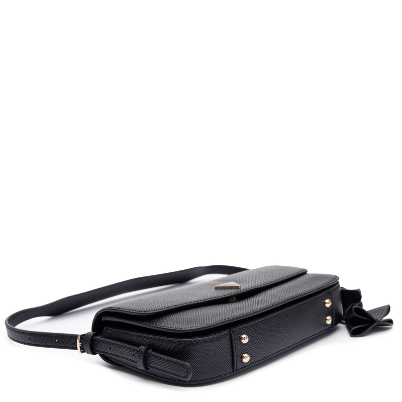 Guess Elegant Small Classic Bag With Decorative Charm Black HWZG2227190-BLACK