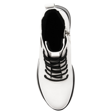 Filippo Leather Ankle Boots Platform Warm-Lined White DBT4215/25WH