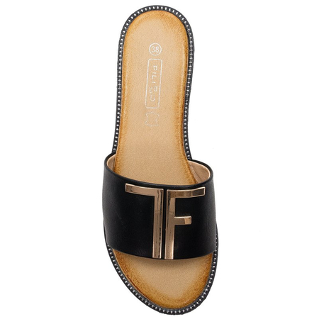 Klapki damskie Filippo Black Czarne