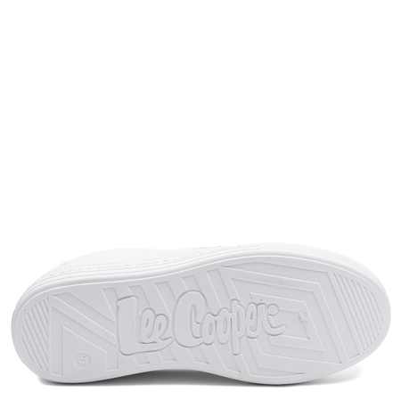 Lee Cooper Sneakersy Na Platformie Damskie Białe LCW-26-44-4474L