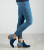 Maciejka Asymmetric Ankle Boots Low Heel Navy 04091-47/00-5