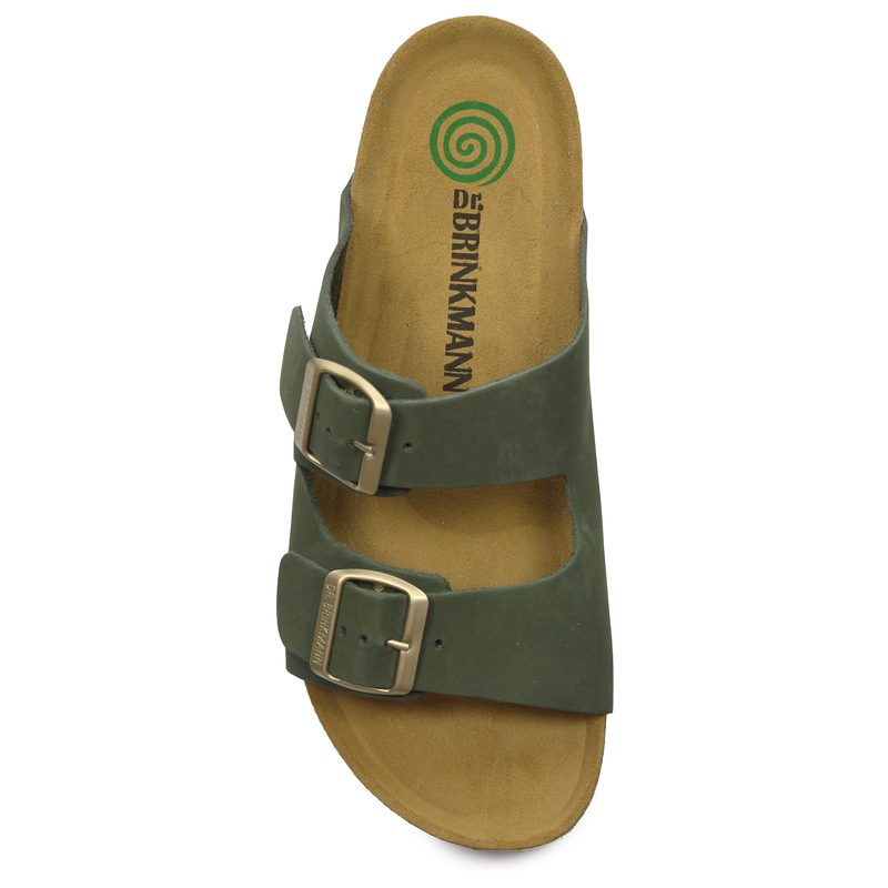 Dr. Brinkmann Women's Slides Olive Leather