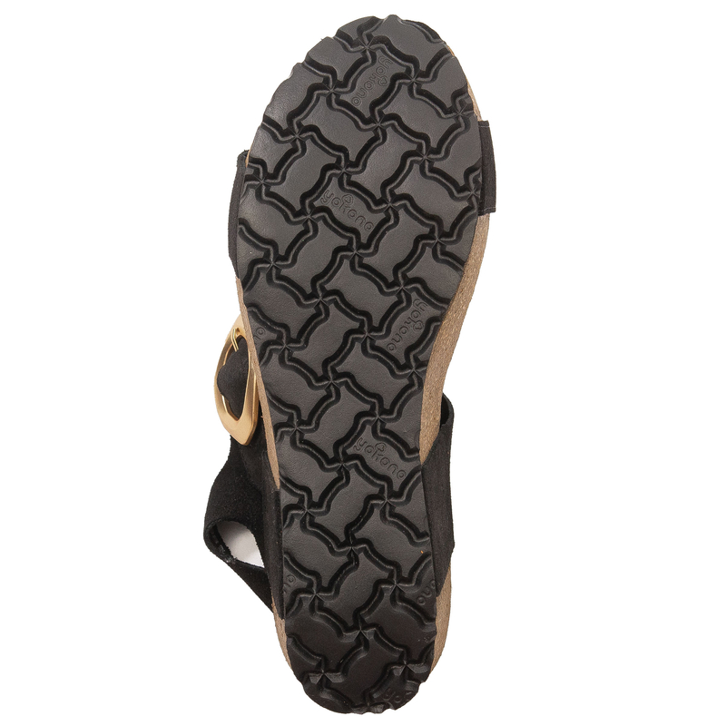 Yokono Women's Anchor Sandals Leather Black