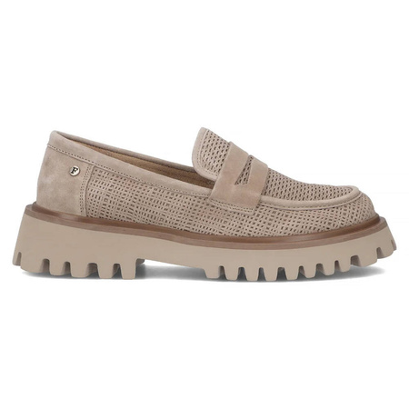 Shoes Loafers Suede Leather Filippo Beige