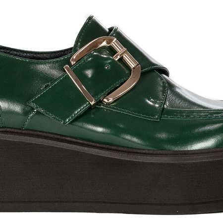 Visconi Women's platform shoes, leather Toska Green green