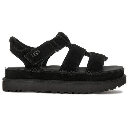 UGG Women's Leather Sandals Strap Black