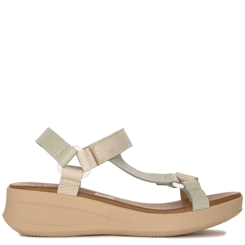 Maciejka Green Leather Sandals
