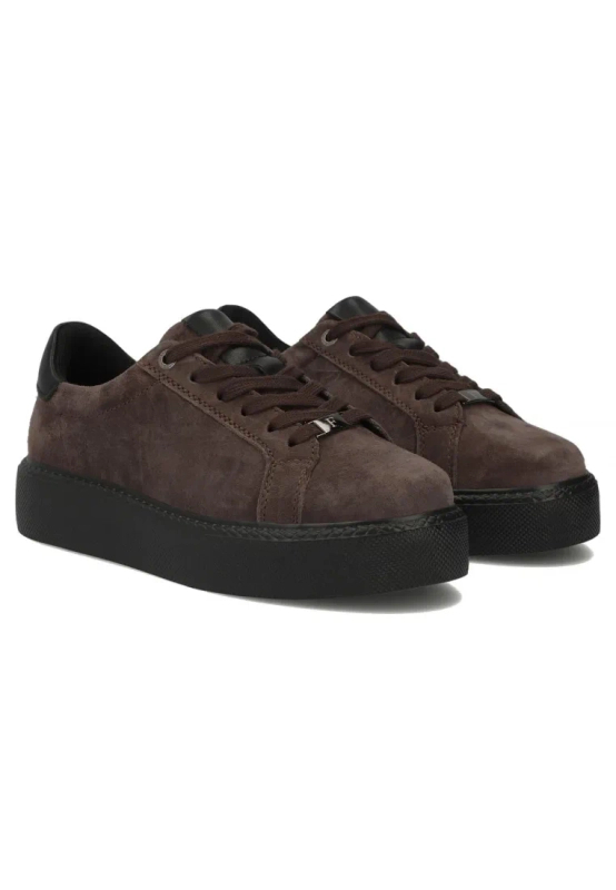 Filippo Skórzane Półbuty Sneakersy Na Platformie Brązowy DP6119-26-BR-BK