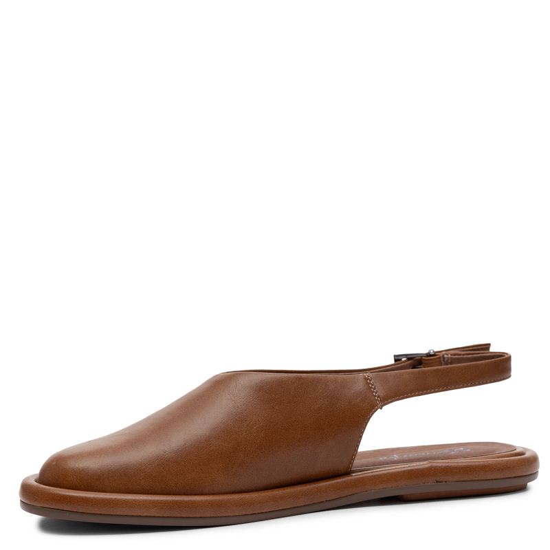 Maciejka Skórzane Minimalistyczne Półbuty Slingback Brązowe K7513-29/00-1