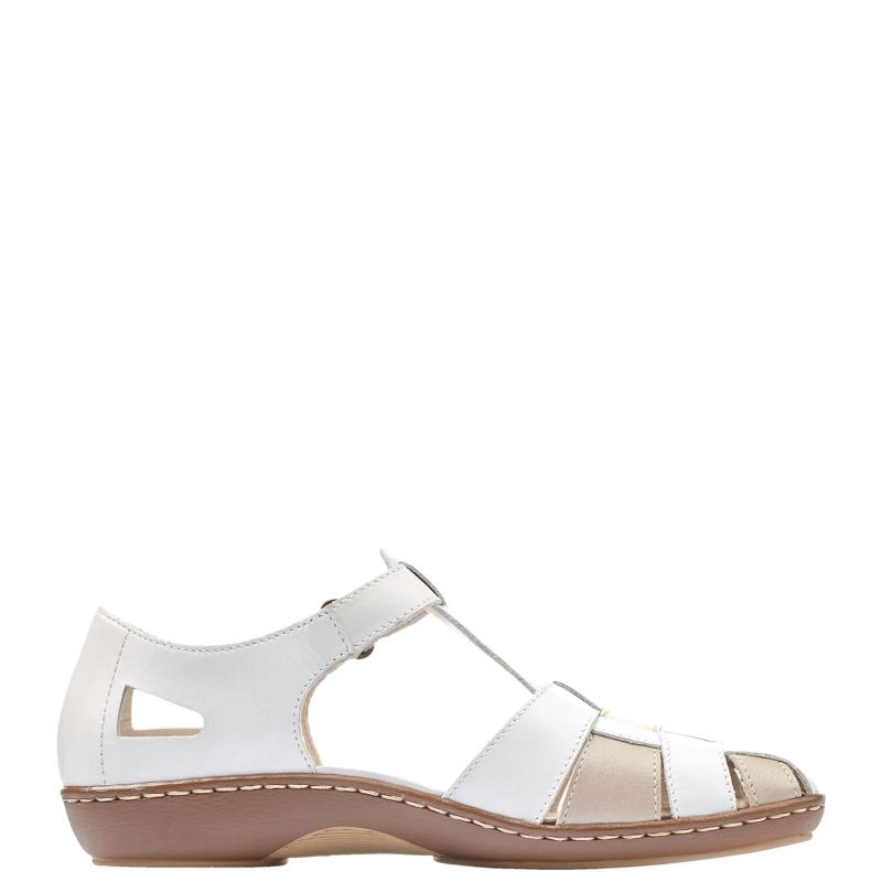 Rieker Women's White Half Shoes
