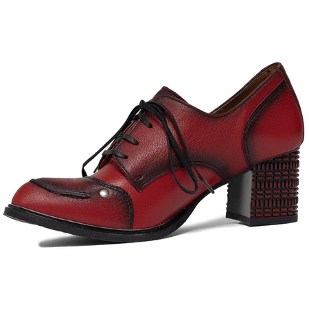Maciejka Women's Lace-Up High-Heeled Shoes Red