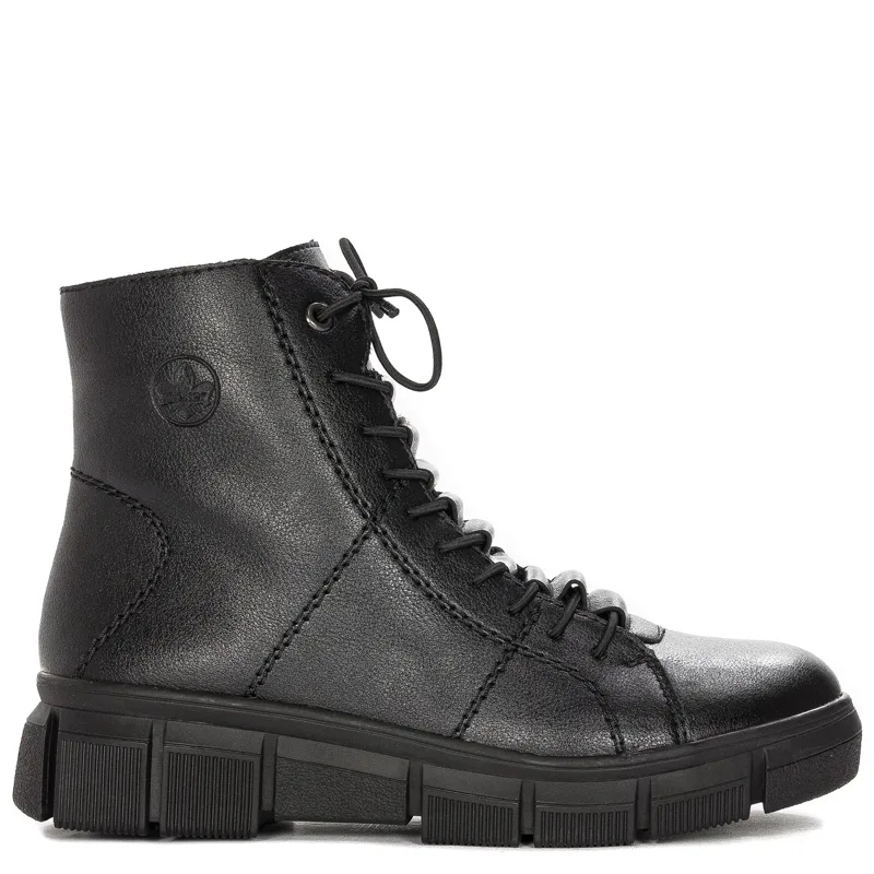 Rieker X3428-00 warned Black Boots
