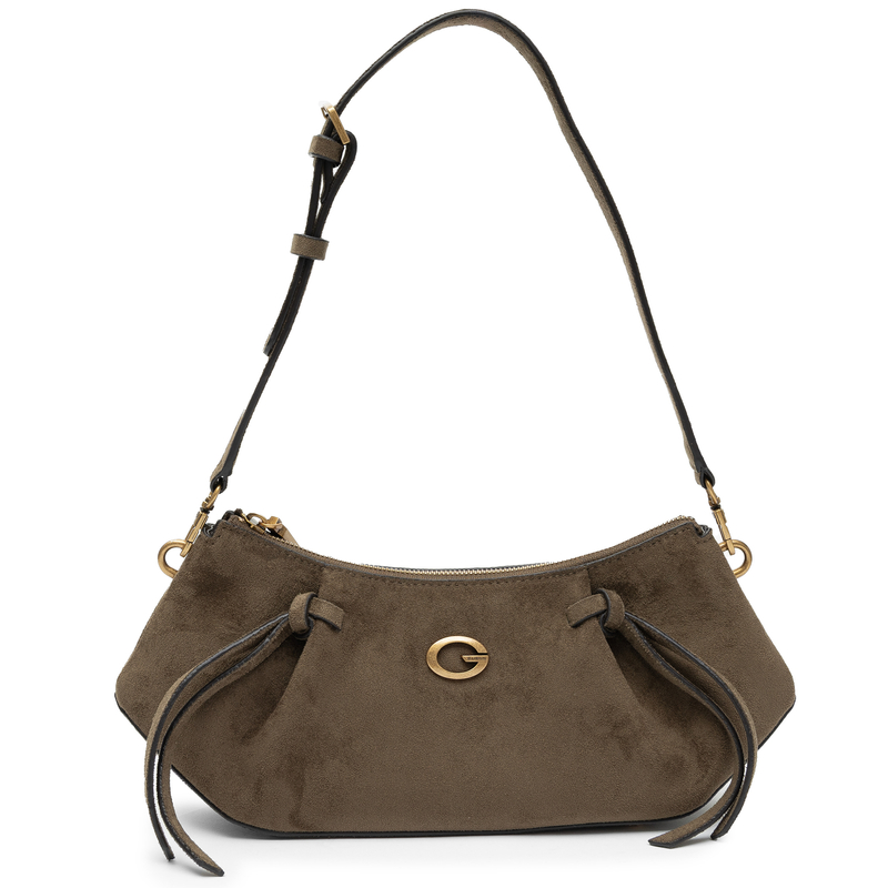 Guess Allegra Suede Baguette Shoulder Bag Olive HWSG2237180-OLIVE