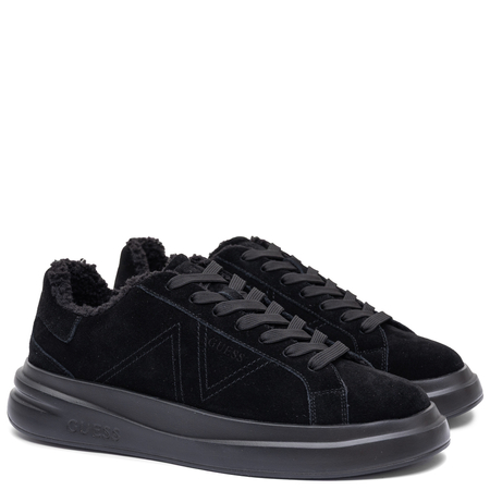 Guess Black Leather Men's Sneakers Insulated Black FMFEAL-LEM12-BLK