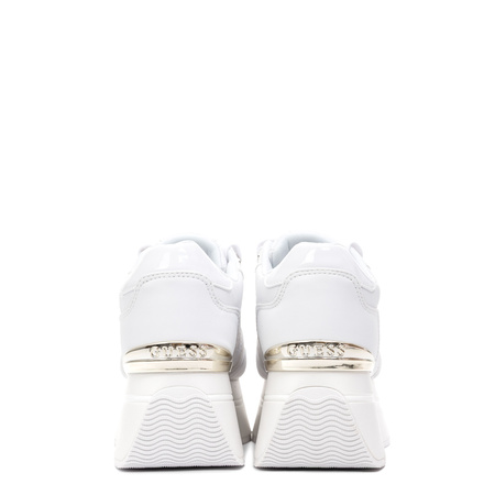 Guess Sneakersy Damskie Na Platformie z Tłoczonym Monogramem Białe FLPC10-FAL12-WH