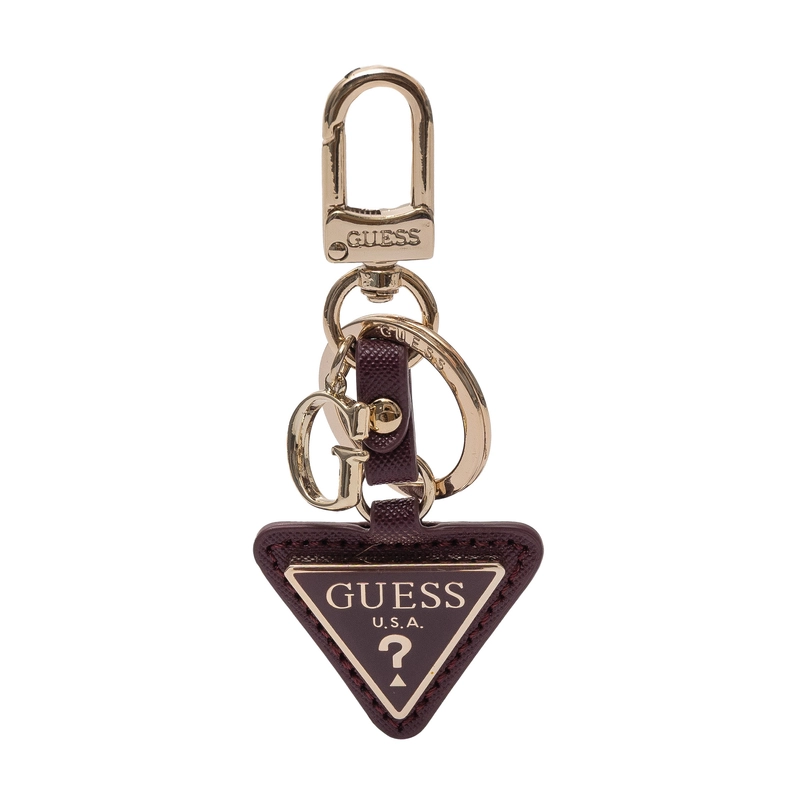 Guess Elegancki Skórzany Brelok Z Logo Bordowy RW7570P6301-BUR
