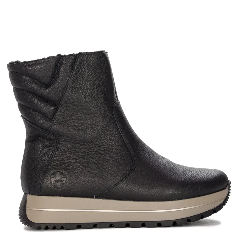 Rieker Warned Black Boots