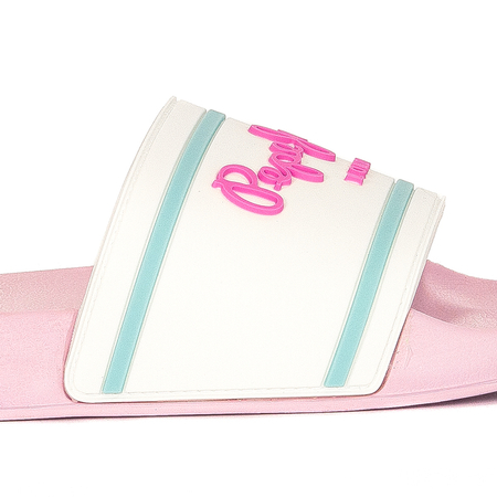 Pepe Jeans Klapki White Slider Logo Girl Białe
