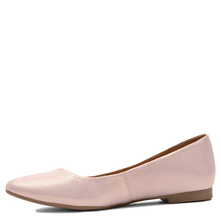 Maciejka Leather Comfortable Ballerina Flats Slip-on Pink 00873-66/00-5