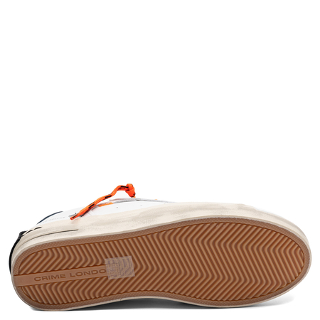 Crime London SK8 Deluxe Skórzane Sneakersy Męskie Białe 19100PP8.10