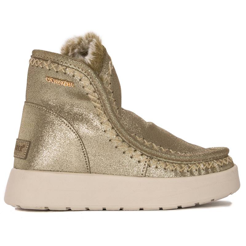 CAFENOIR Women's leather ankle boots ORO golden