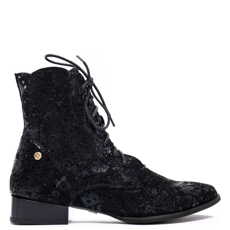 Maciejka Lace-Up Ankle Boots With Side Zipper Black 6391W-43/00-1