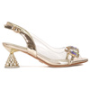 Sca'viola Women's Sandals On A High Heel Gold