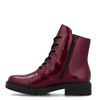 Rieker Patent Lace-Up Ankle Boots Warm Lining Burgundy Z2841-33-RED