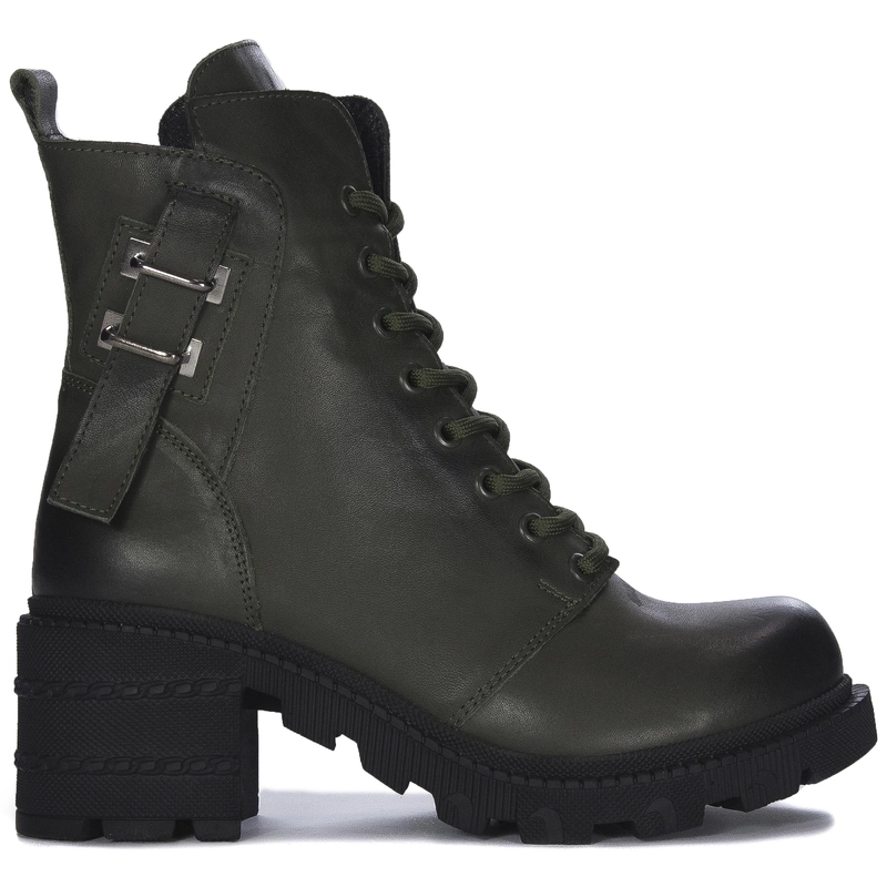 Boccato Women's Khaki Leather Boots