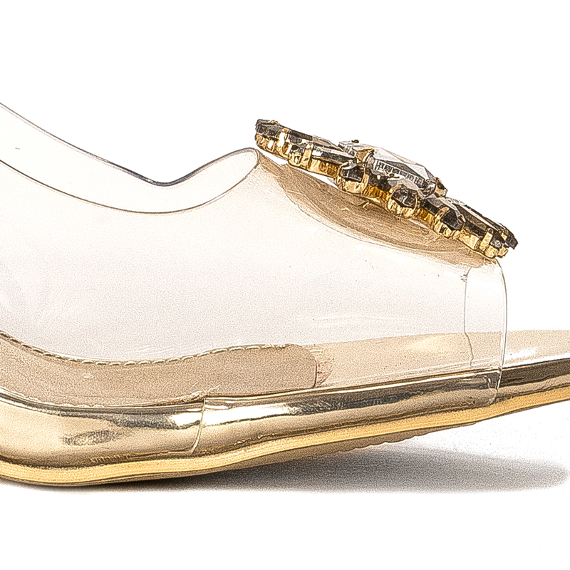 Sca'viola Women's sandals on a high heel Gold
