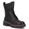 Filippo Leather Lace-Up Boots On Platform Black DBT7263-25-BK