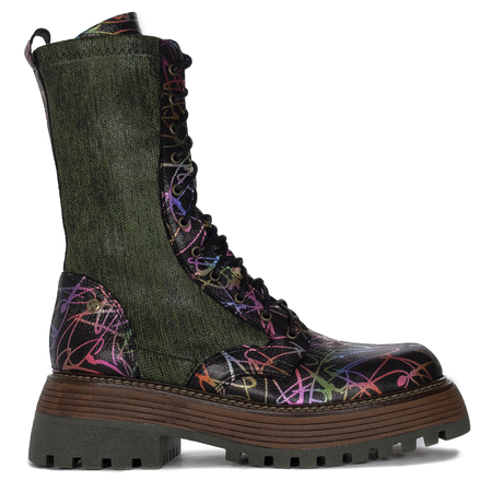 Maciejka  Women's Black and Green Boots
