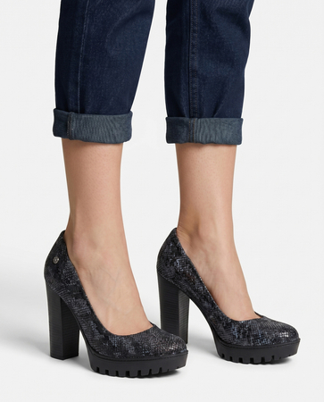 Maciejka Leather Pumps on a Heel Black 2629W-07/00-1