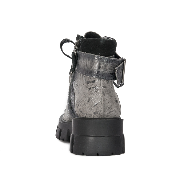 Maciejka Grey Lace-Up Boots