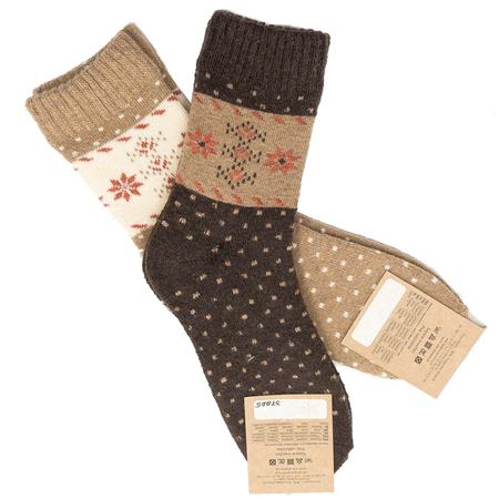 SOXX NATURE 37825 Warm&Soft Socks Brown-Beige 2-Pack
