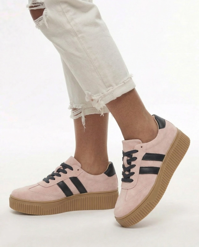 Filippo Suede Platform Sneakers Pink DP6776-26-PI-NV