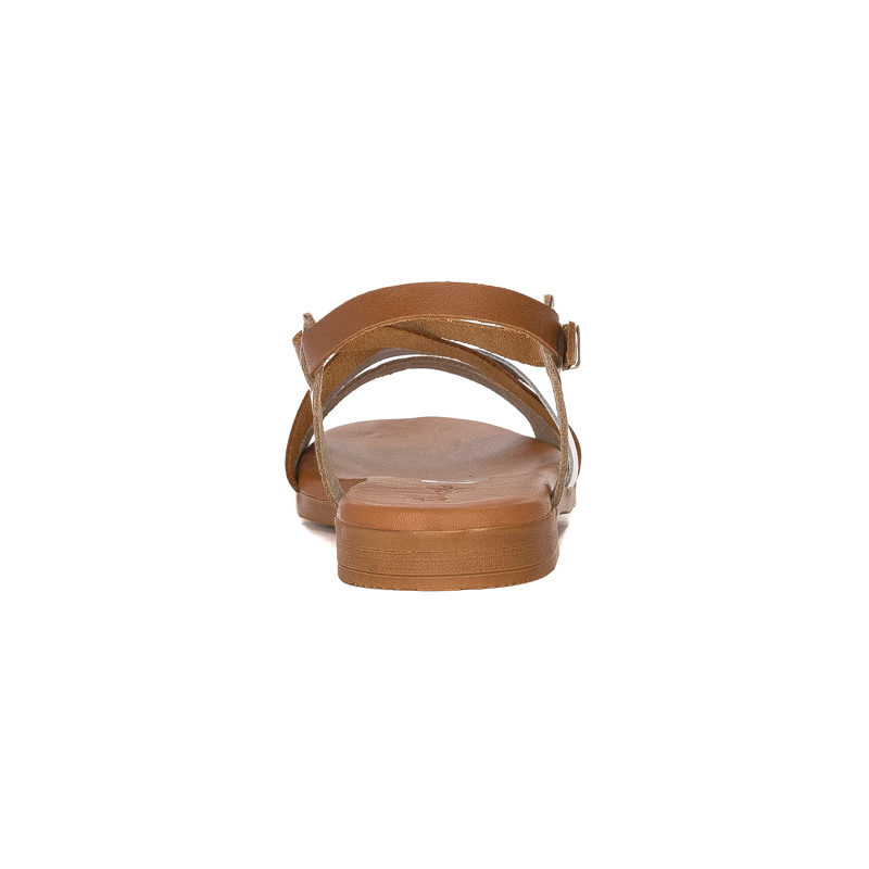Maciejka Brown leather women's sandals