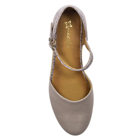 Maciejka Comfortable Leather Women's Shoes With Strap Violet 4536S-05/00-5