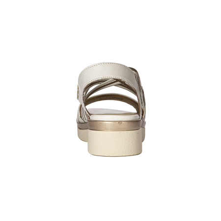 Tamaris Women's White Rosegold Sandals