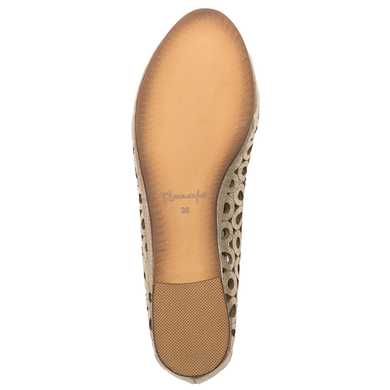 Maciejka Gold Ballerina Shoes