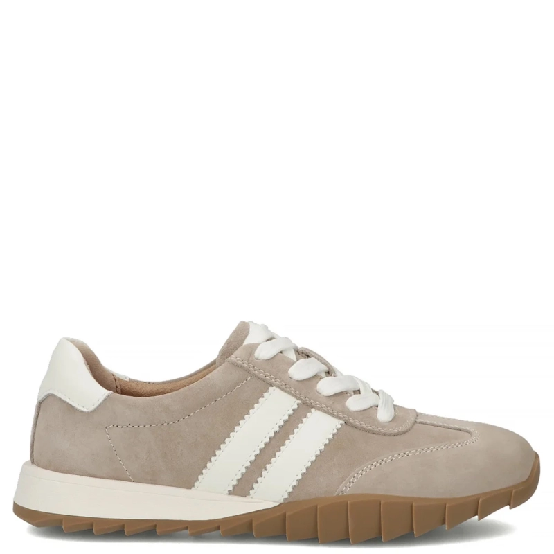 Filippo Skórzane Sneakersy Damskie na Płaskiej Podeszwie Beżowe DP7534-26-BE