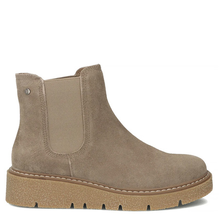 Filippo Beige Suede Wedge Ankle Boots DBT7261-25-TP