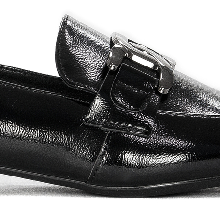 Women's Loafers Shoes Sergio Leone Lacquered Black